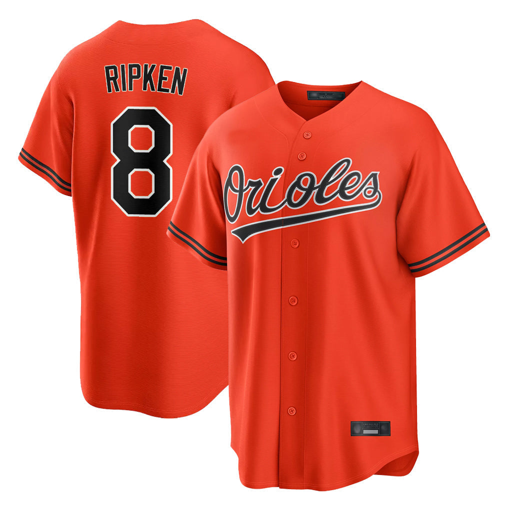 tocy B.Orioles #8 Cal Ripken Player Orange Home Game Stitched Jerseys