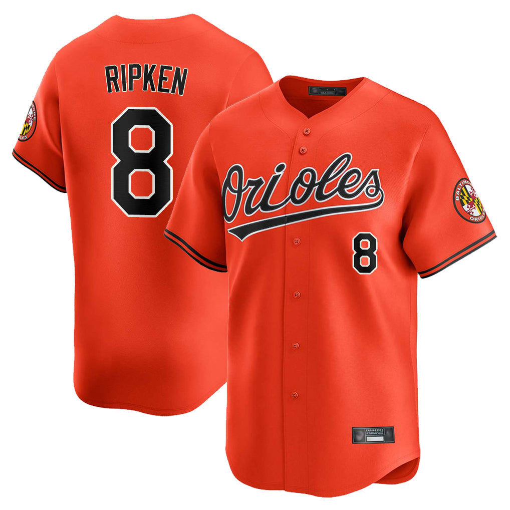 tocy B.Orioles #8 Cal Ripken Player Orange Limited Home Game Stitched Jerseys