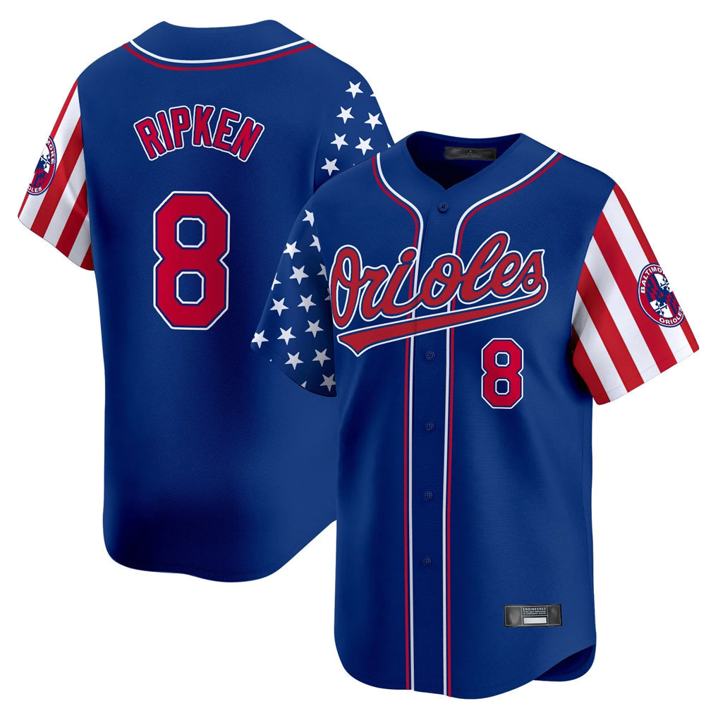 tocy B.Orioles #8 Cal Ripken Player Royal Independence Day Vapor Premier Limited Home Game Stitched Jerseys