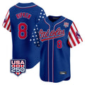 tocy B.Orioles #8 Cal Ripken Player Royal USA 250 Independence Day Vapor Premier Limited Home Game Stitched Jerseys