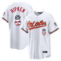 tocy B.Orioles #8 Cal Ripken Player White USA 250 Fourth of July Home Game Stitched Jerseys