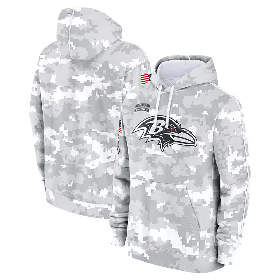 tocy B.Ravens Player Military Hoodie Arctic Camo Salute To Service Stitched Jerseys