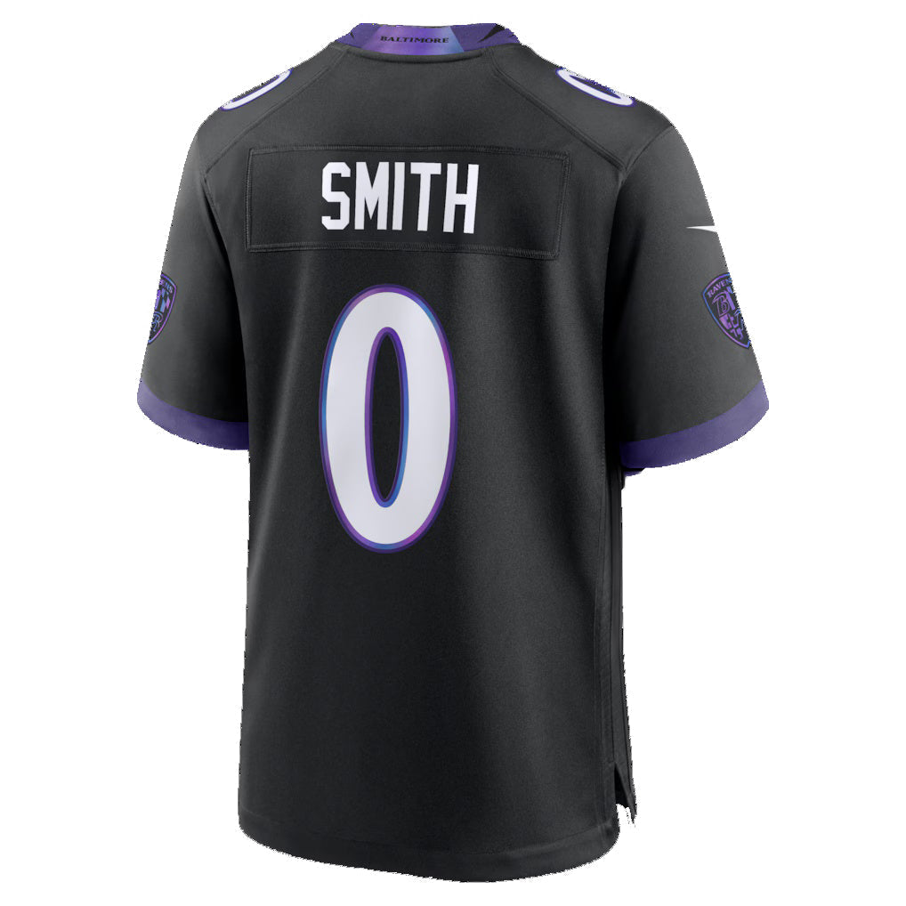 tocy B.Ravens #0 Roquan Smith Black Alternate Game Stitched Jerseys