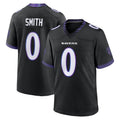 tocy B.Ravens #0 Roquan Smith Player Black Home Game Stitched Jerseys