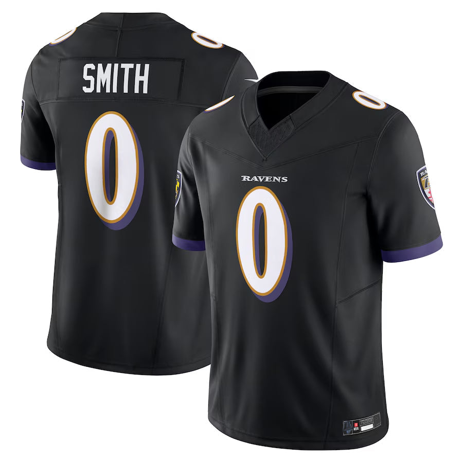 tocy B.Ravens #0 Roquan Smith Player Black Vapor F.U.S.E. Limited Stitched Jerseys