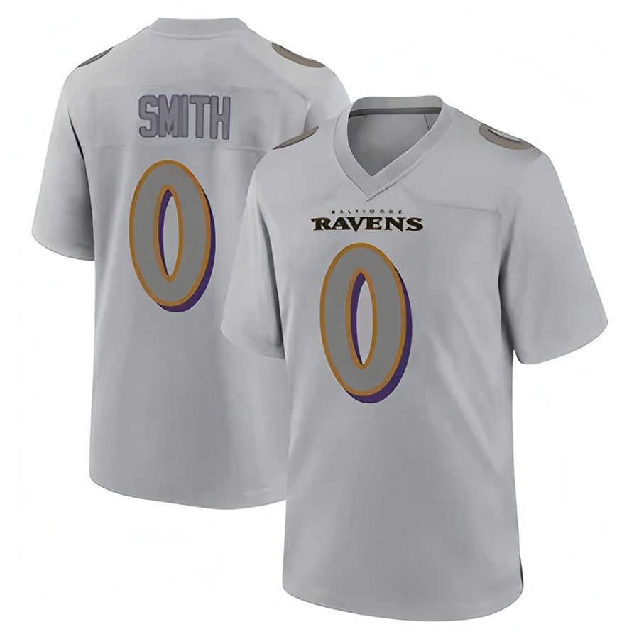 tocy B.Ravens #0 Roquan Smith Player Gray Color Rush Vapor Untouchable Game Stitched Jerseys