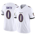 tocy B.Ravens #0 Roquan Smith Player White Vapor F.U.S.E. Limited Home Game Stitched Jerseys
