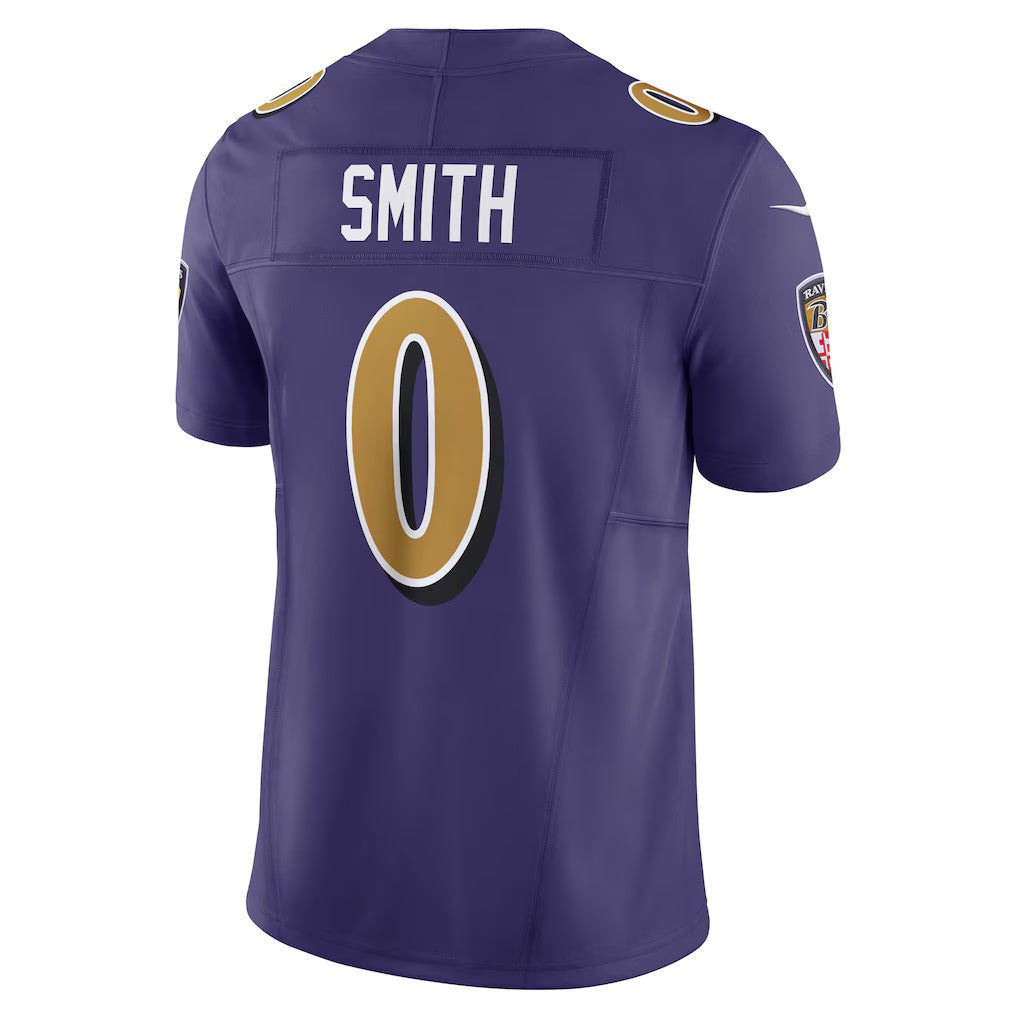tocy B.Ravens #0 Roquan Smith Purple Alternate 2 Vapor F.U.S.E. Limited Stitched Jerseys