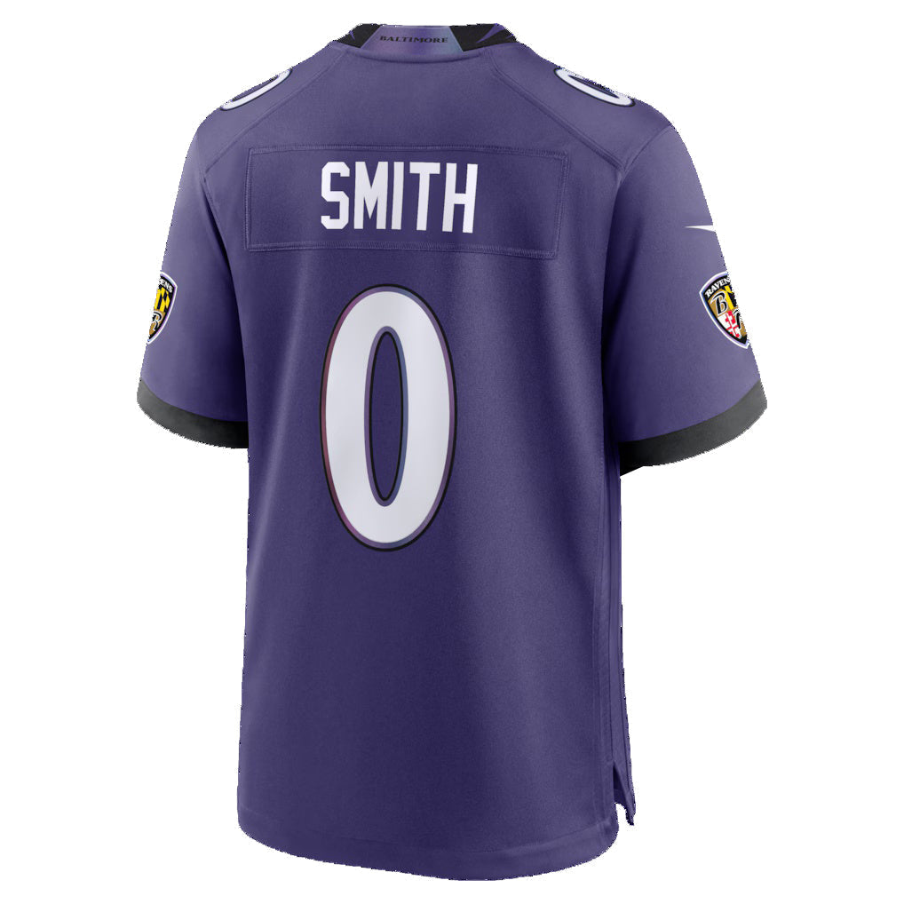 tocy B.Ravens #0 Roquan Smith Purple Team Game Stitched Jerseys