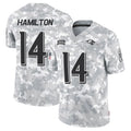 tocy B.Ravens #14 Kyle Hamilton Player Arctic Camo Salute to Service Limited Stitched Jerseys