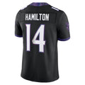 tocy B.Ravens #14 Kyle Hamilton Player Black Limited Elite Home Game Stitched Jerseys