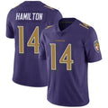 tocy B.Ravens #14 Kyle Hamilton Player Purple Color Rush Vapor Untouchable Limited Game Stitched Jerseys