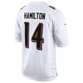 tocy B.Ravens #14 Kyle Hamilton Player White Fashion Home Game Stitched Jerseys