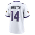 tocy B.Ravens #14 Kyle Hamilton Player White Home Game Stitched Jerseys