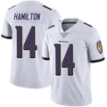 tocy B.Ravens #14 Kyle Hamilton Player White Vapor F.U.S.E. Limited Stitched Jerseys