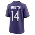tocy B.Ravens #14 Kyle Hamilton Purple Team Game Stitched Jerseys
