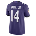 tocy B.Ravens #14 Kyle Hamilton Purple Team Vapor F.U.S.E. Stitched Limited Jerseys