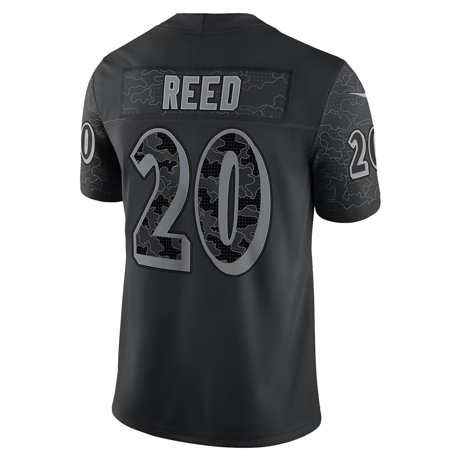 tocy B.Ravens #20 Ed Reed Player Black RFLCTV Limited Stitched Jerseys