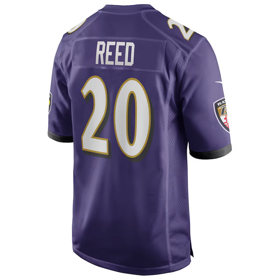 tocy B.Ravens #20 Ed Reed Player Purple Alternate Home Game Stitched Jerseys