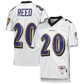 tocy B.Ravens #20 Ed Reed Player White Mitchell & Ness Platinum Legacy Limtied Football Jerseys