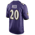 tocy B.Ravens #20 Ed Reed Player Purple Game Home  Stitched Jerseys