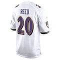 tocy B.Ravens #20 Ed Reed Player White Game Home Stitched Jerseys