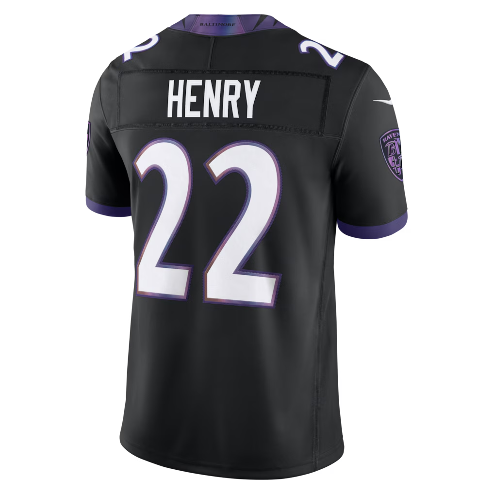 tocy B.Ravens #22 Derrick Henry Black Alternate Alternate Vapor F.U.S.E. Stitched Limited Jerseys