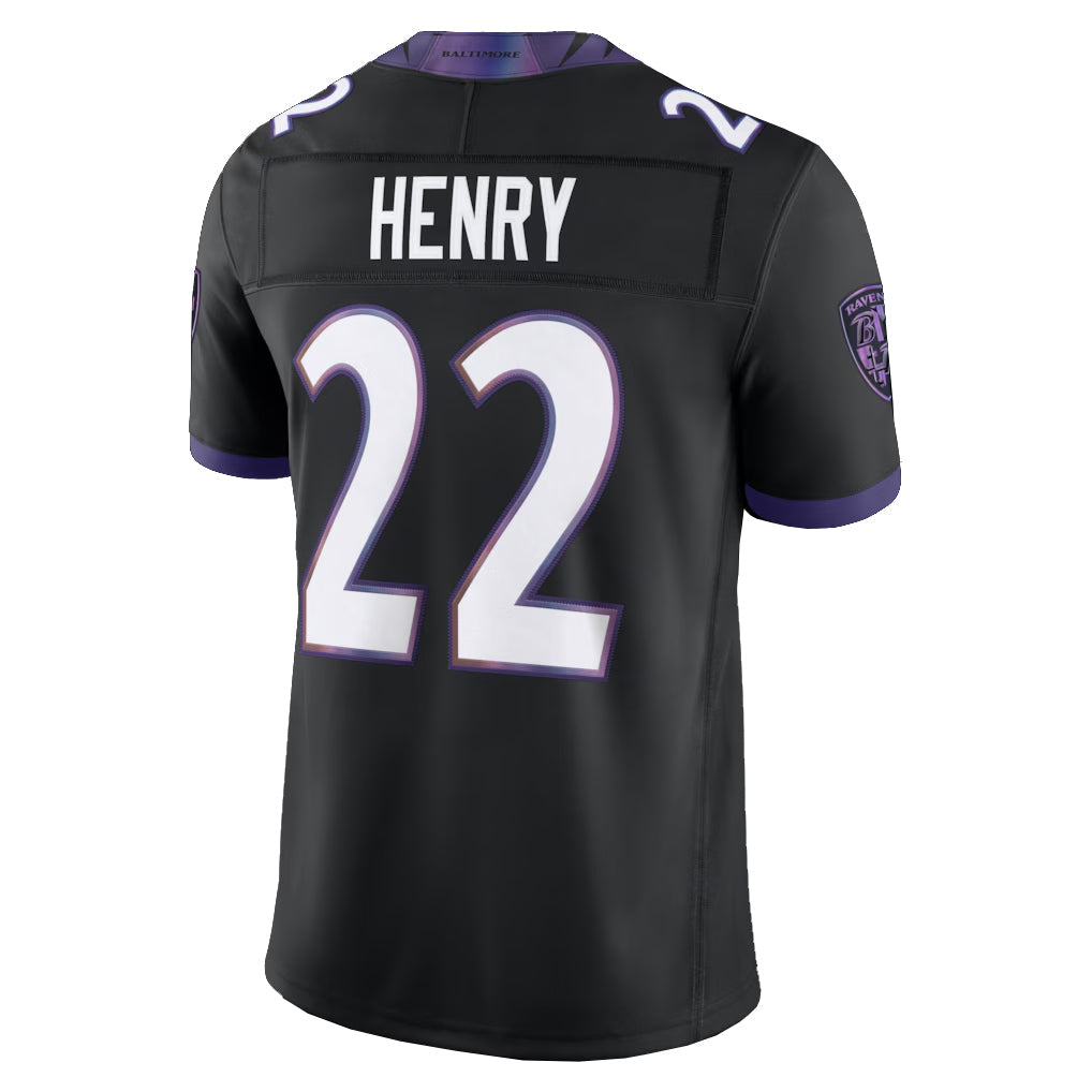 tocy B.Ravens #22 Derrick Henry Player Black Limited Elite Home Game Stitched Jerseys