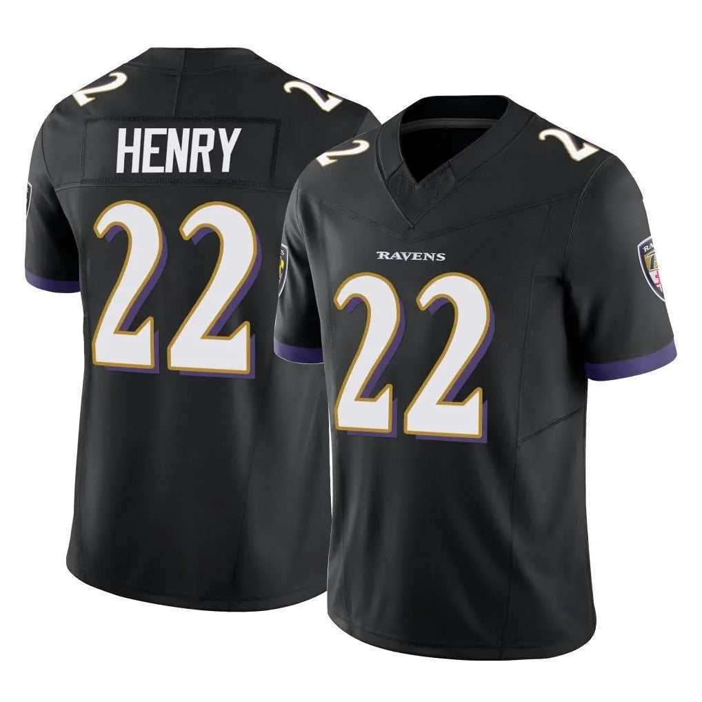 tocy B.Ravens #22 Derrick Henry Player Black Limited Home Game Stitched Jerseys
