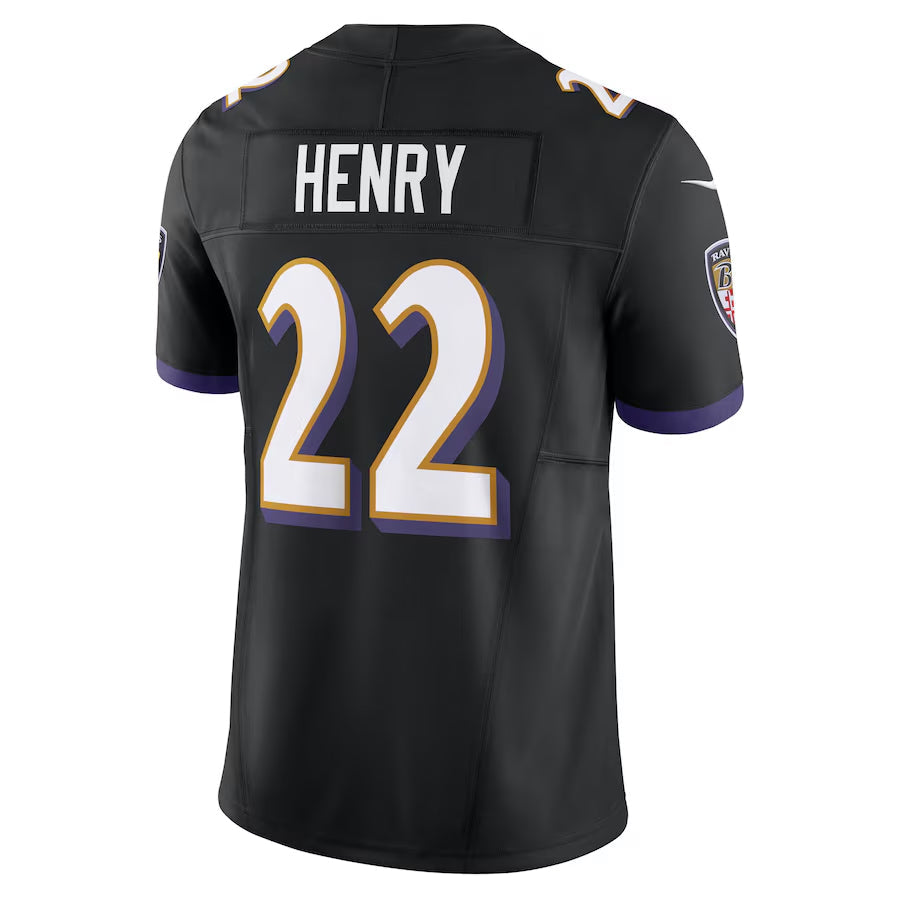 tocy B.Ravens #22 Derrick Henry Player Black Vapor F.U.S.E. Limited Home Game Stitched Jerseys