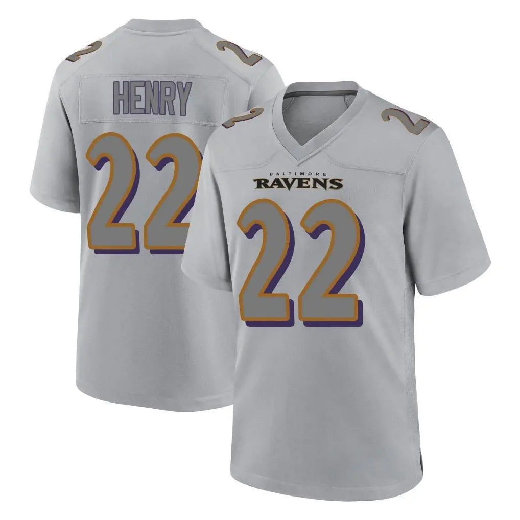 tocy B.Ravens #22 Derrick Henry Player Gray Replica Limited Stitched Jerseys