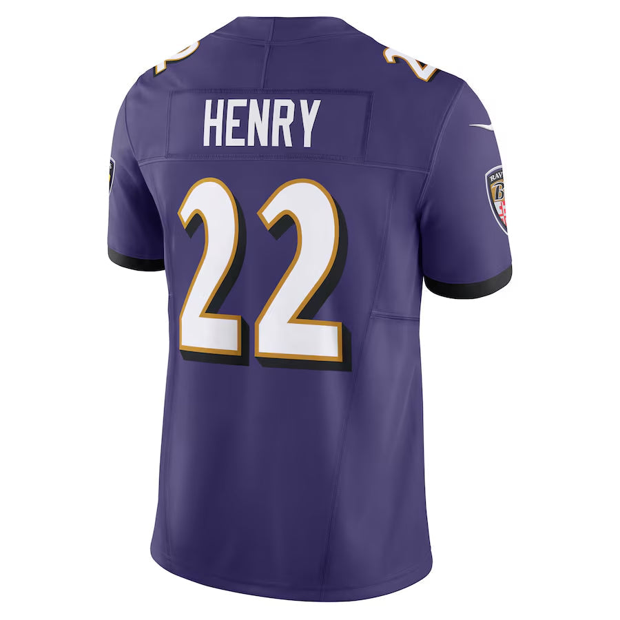 tocy B.Ravens #22 Derrick Henry Player Purple Vapor F.U.S.E. Limited Home Game Stitched Jerseys