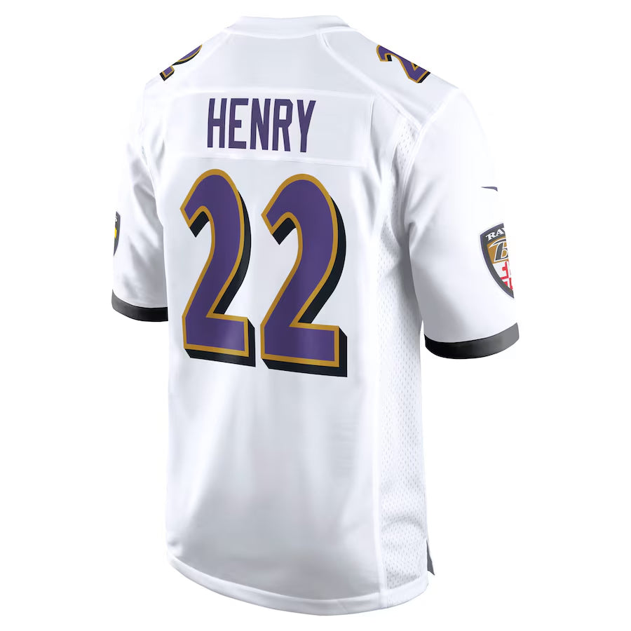 tocy B.Ravens #22 Derrick Henry Player White Alternate Home Game Stitched Jerseys