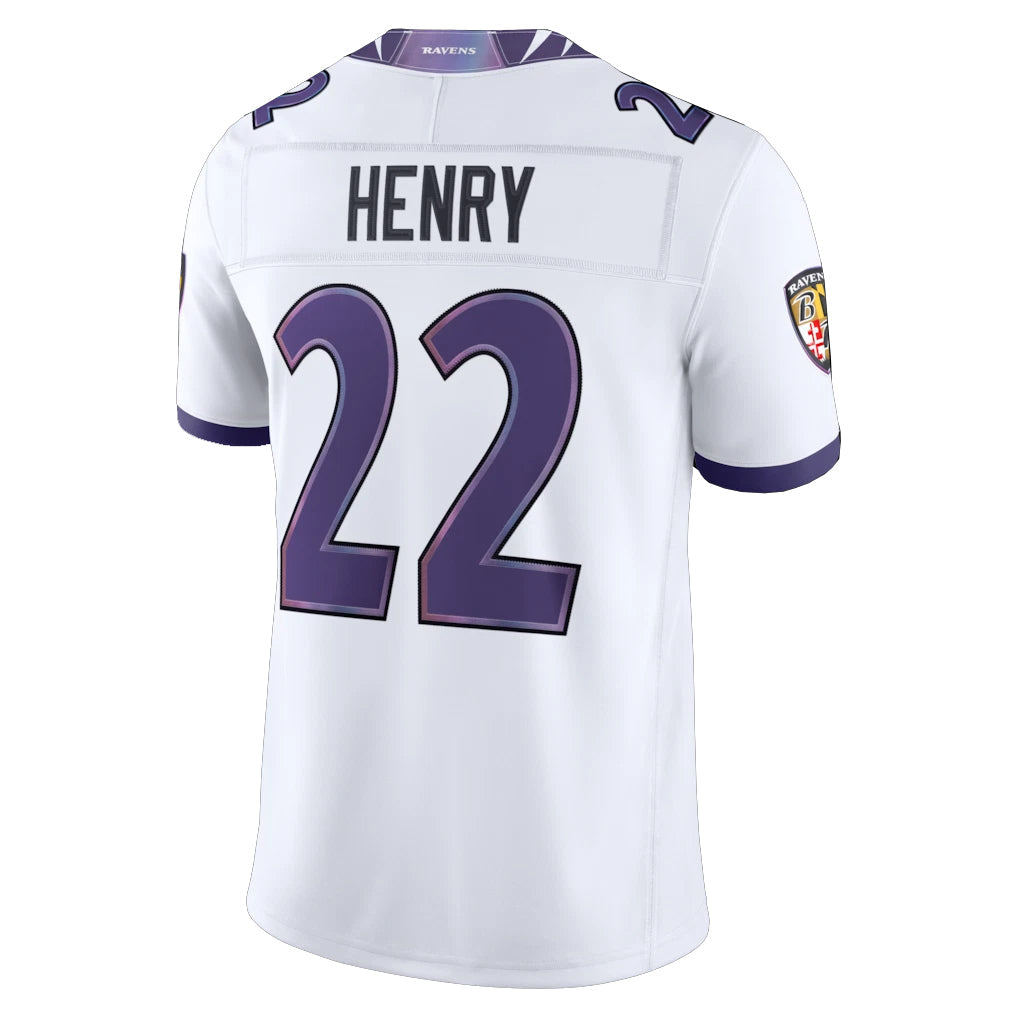 tocy B.Ravens #22 Derrick Henry Player White Limited Elite Home Game Stitched Jerseys