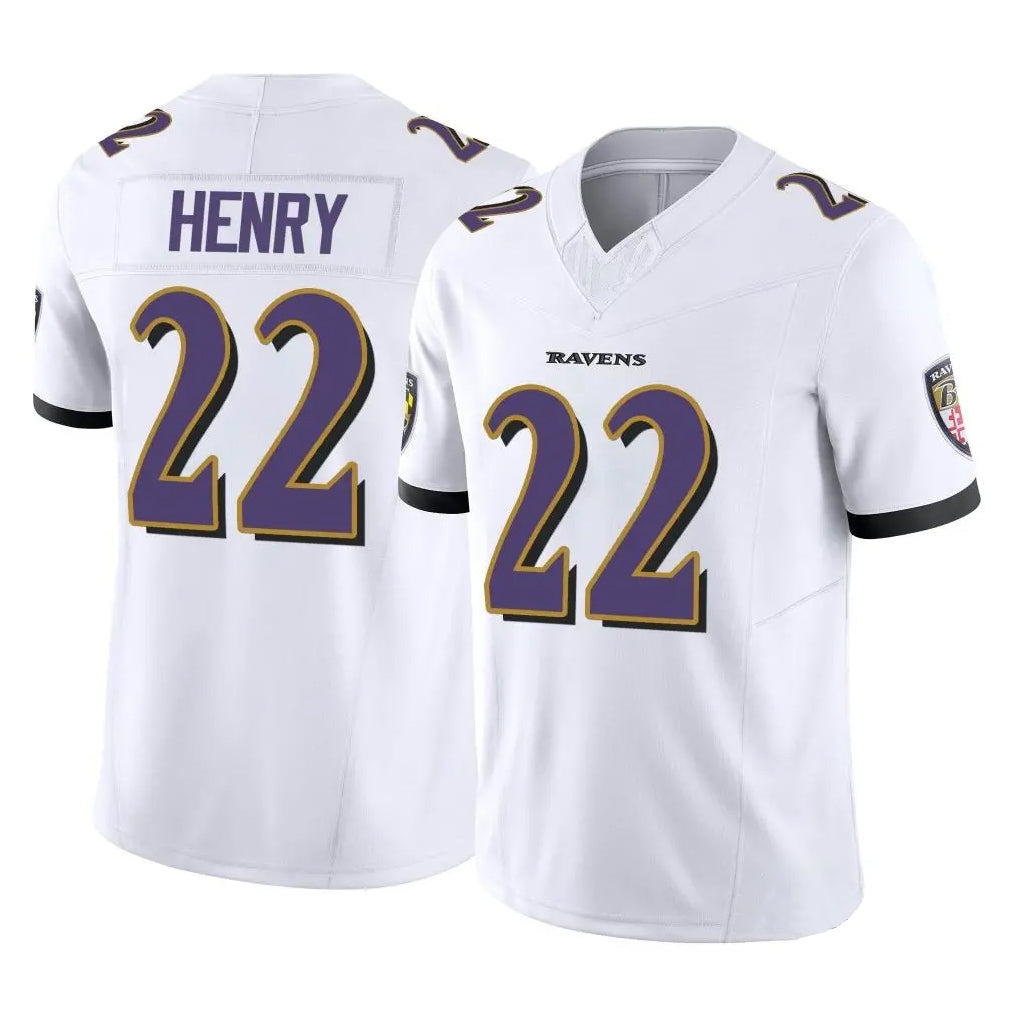 tocy B.Ravens #22 Derrick Henry Player White Limited Home Game Stitched Jerseys