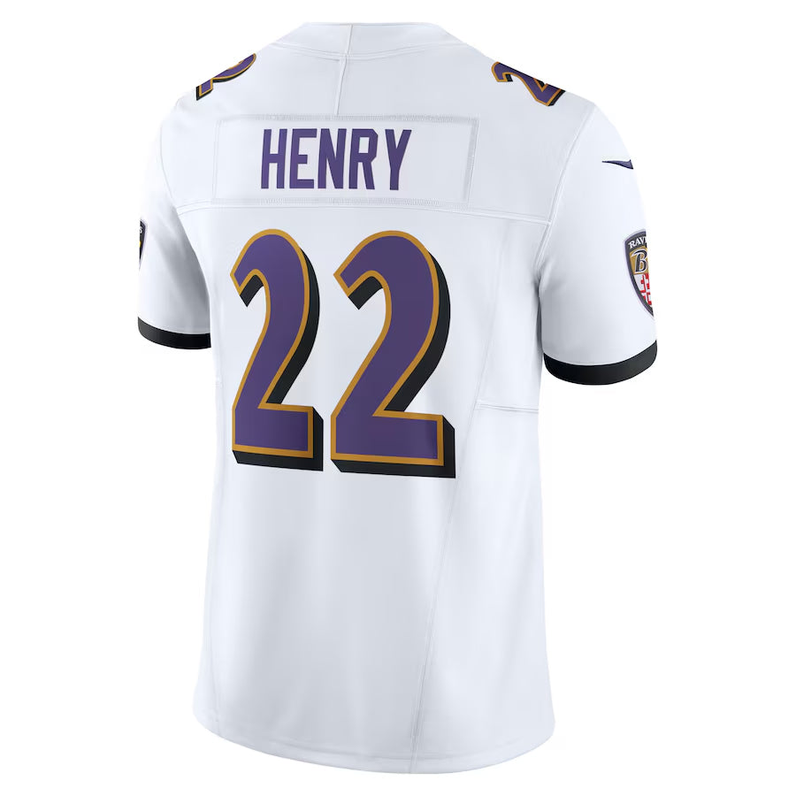 tocy B.Ravens #22 Derrick Henry Player White Vapor F.U.S.E. Limited Game Home Stitched Jerseys