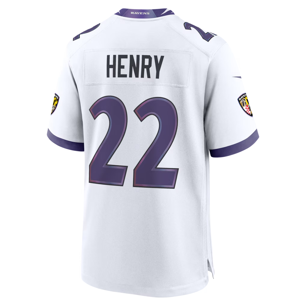 tocy B.Ravens #22 Derrick Henry White Game Stitched Jerseys