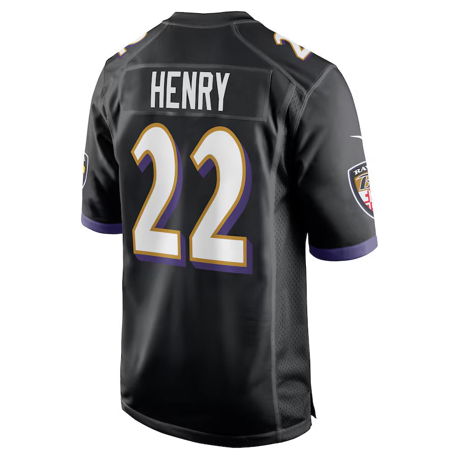 tocy B.Ravens #22 Derrick Henry Player Black Home Game Stitched Jerseys