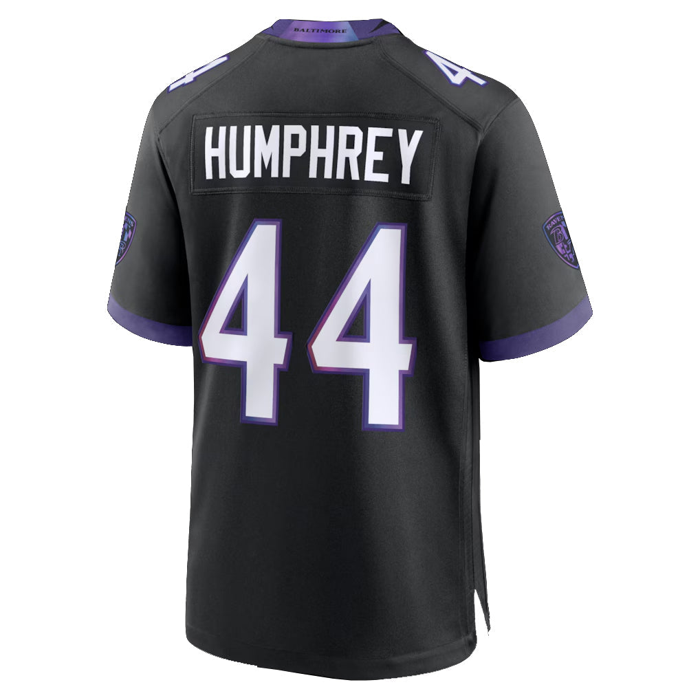 tocy B.Ravens #44 Marlon Humphrey Player Black Home Game Stitched Jerseys