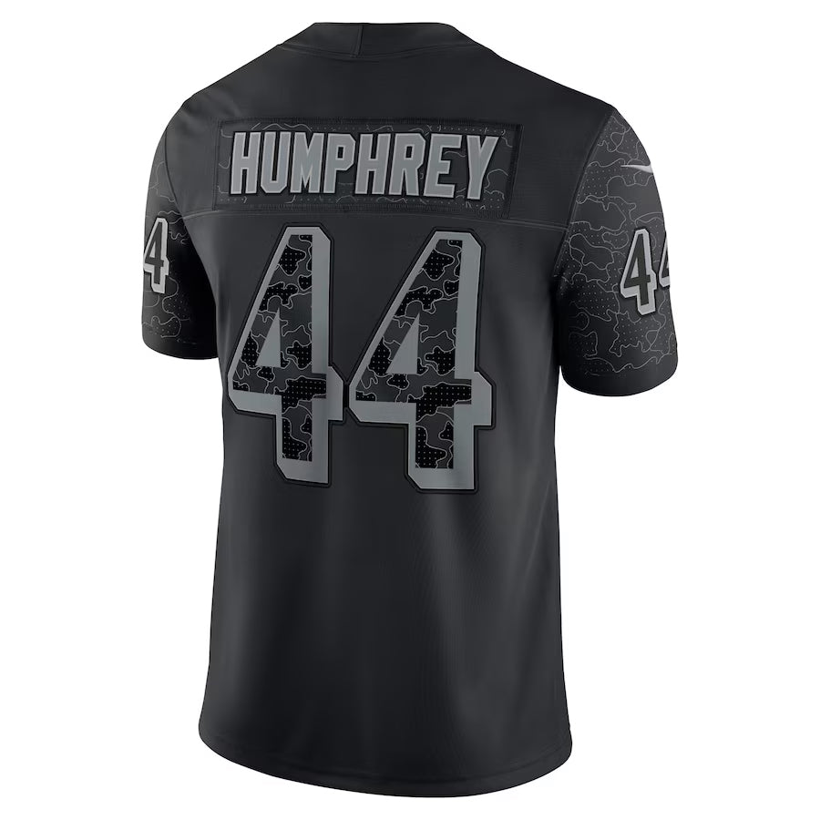 tocy B.Ravens #44 Marlon Humphrey Player Black RFLCTV Limited Stitched Jerseys