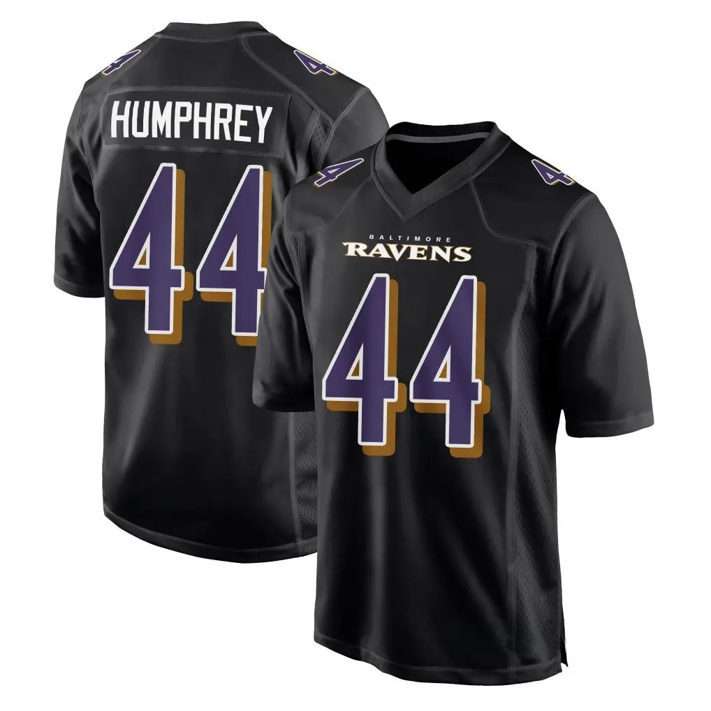 tocy B.Ravens #44 Marlon Humphrey Player Carbon Black Fashion Home Game Stitched Jerseys