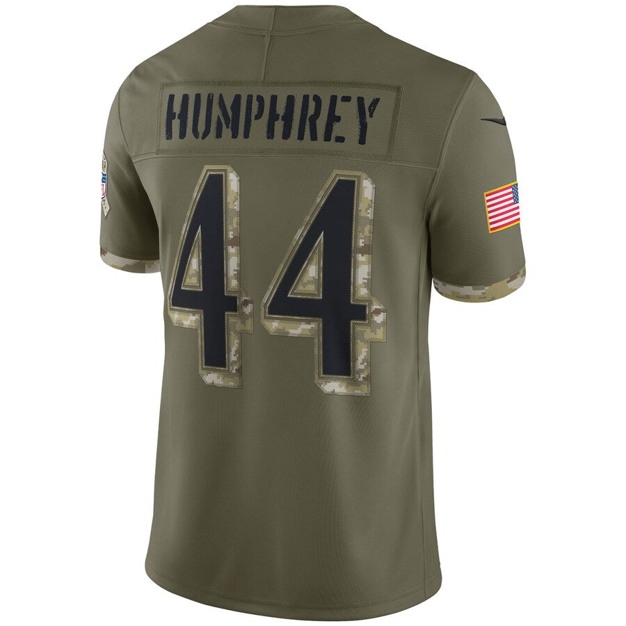 tocy B.Ravens #44 Marlon Humphrey Player Olive Salute To Service Limited Stitched Jerseys
