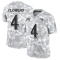 tocy B.Ravens #4 Zay Flowers Player Arctic Camo Salute to Service Limited Stitched Jerseys
