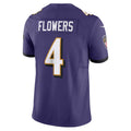 tocy B.Ravens #4 Zay Flowers Player Purple Vapor F.U.S.E. Limited Home Game Stitched Jerseys