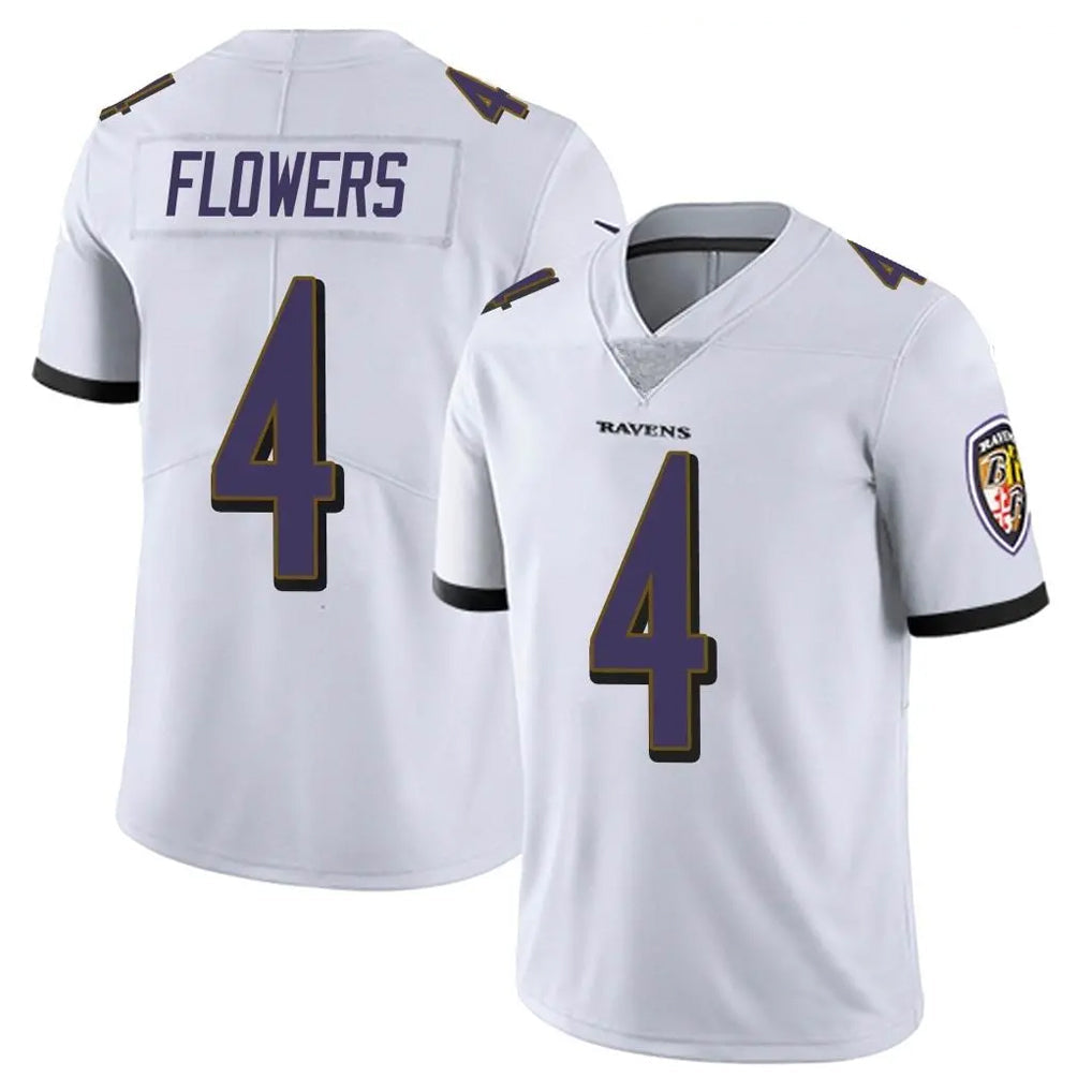 tocy B.Ravens #4 Zay Flowers Player White Vapor F.U.S.E. Limited Stitched Jerseys