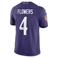 tocy B.Ravens #4 Zay Flowers Purple Team Vapor F.U.S.E. Stitched Limited Jerseys