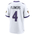 tocy B.Ravens #4 Zay Flowers White Game Stitched Jerseys