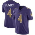 tocy B.Ravens #4 Zay Flowers Player Limited Purple Color Rush Vapor Untouchable Stitched Jerseys