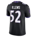 tocy B.Ravens #52 Ray Lewis Black Alternate Vapor F.U.S.E. Stitched Retired Player Limited Jerseys