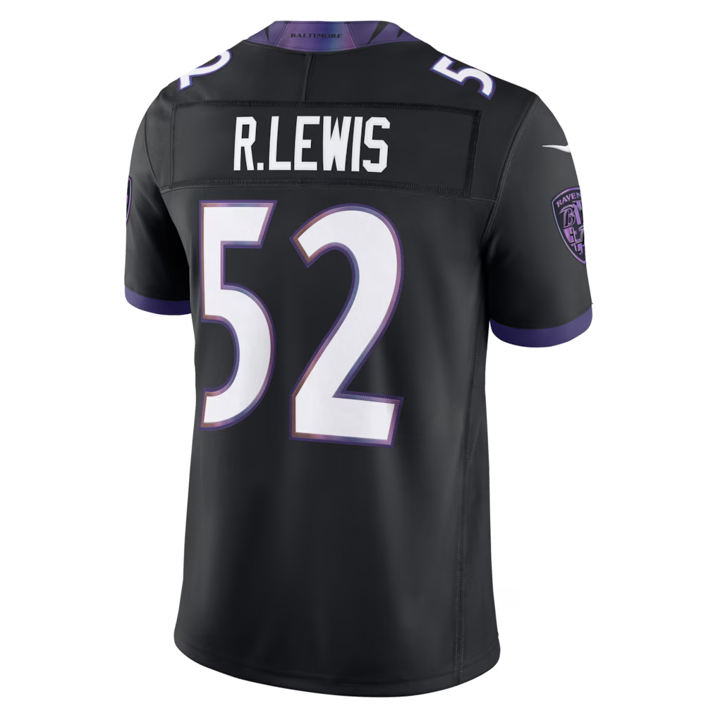 tocy B.Ravens #52 Ray Lewis Black Alternate Vapor F.U.S.E. Stitched Retired Player Limited Jerseys